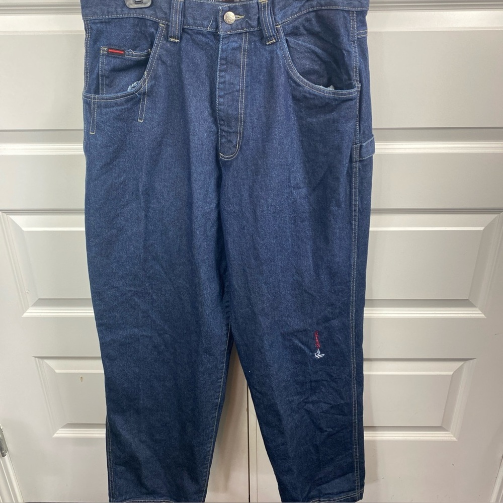 FUBU THE COLLECTION- Mens 36x34 Jeans Patchwork Baggy Wide Grunge Street